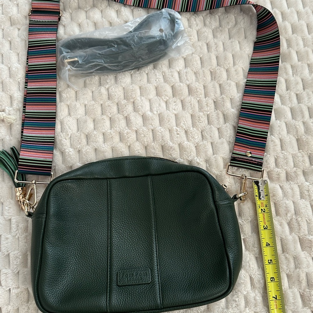 Pom Pom of London Green Cross body with two straps